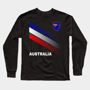 Vintage Australia Sunflower Flag Australia Soccer Lover Long Sleeve T-Shirt